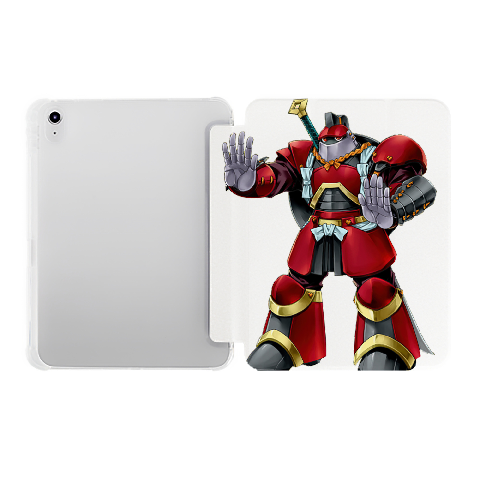 （画像用） 遊☆戯☆王 Yu-Gi-Oh! IPad ケース ペン収納付き 三つ折りスタンド PUレザー×シリコン 対応機種9.5/10.5/10.9インチ